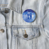 Badge Rond 5 Cm Cheval pourpre (En situation)