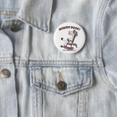 Badge Rond 5 Cm Cheval Rock ! (En situation)