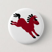Badge Rond 5 Cm Cheval rouge (Devant)