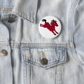 Badge Rond 5 Cm Cheval rouge (En situation)