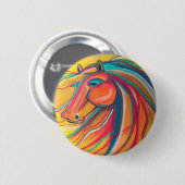 Badge Rond 5 Cm Cheval sauvage (Devant & derrière)