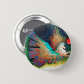 Badge Rond 5 Cm Cheval volant (Devant & derrière)