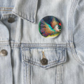 Badge Rond 5 Cm Cheval volant (En situation)