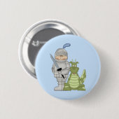 Badge Rond 5 Cm Chevalier dragon (Devant & derrière)