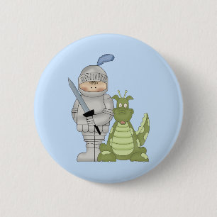 Badge Rond 5 Cm Chevalier dragon