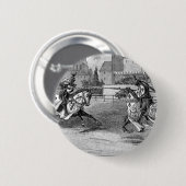 Badge Rond 5 Cm Chevalier médiéval Jousting (Devant & derrière)