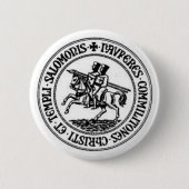 Badge Rond 5 Cm Chevaliers Templar 1 (Devant)