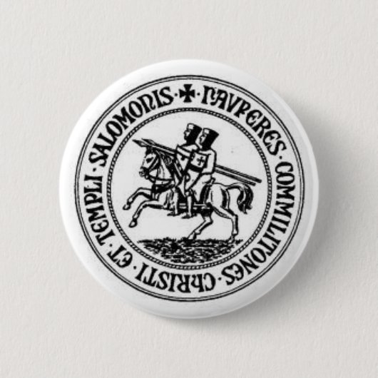 Badge Rond 5 Cm Chevaliers Templar 1 (Devant)
