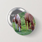 Badge Rond 5 Cm Chevaux (Devant & derrière)