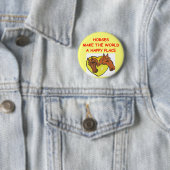 Badge Rond 5 Cm chevaux (En situation)