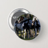 Badge Rond 5 Cm Chevaux de peinture (Devant & derrière)