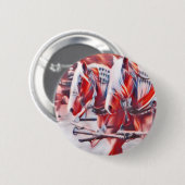 Badge Rond 5 Cm Chevaux de travail (Devant & derrière)