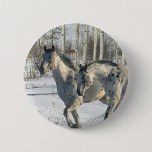 Badge Rond 5 Cm Chevaux d'imaginaire : Le pays des merveilles