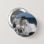 Badge Rond 5 Cm Chevaux d'imaginaire : Mers du sud (Devant & derrière)