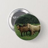 Badge Rond 5 Cm Chevaux sauvages 4 de mustang (Devant & derrière)