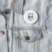 Badge Rond 5 Cm Cheveux de Cape Cod (En situation)