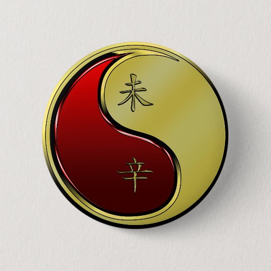 Badge Rond 5 Cm Chèvre de Métal (Devant)
