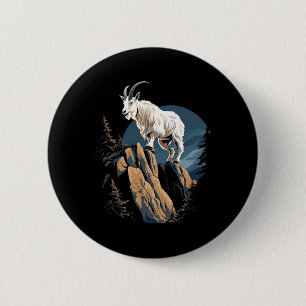 Badge Rond 5 Cm Chèvre de montagne grimpeuse animal alpinisme _3