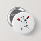 Badge Rond 5 Cm Chèvre fait la boxe (Devant & derrière)