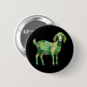 Badge Rond 5 Cm Chèvre laitière nubienne patchwork (Devant & derrière)