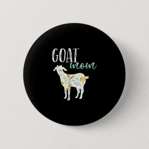 Badge Rond 5 Cm Chèvre Maman Florale Animaux de compagnie Propriét