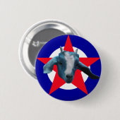 Badge Rond 5 Cm Chèvre militante (Devant & derrière)