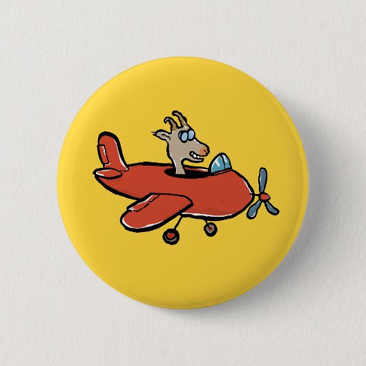 Badge Rond 5 Cm chèvre volante (Devant)