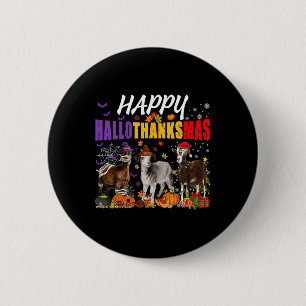 Badge Rond 5 Cm Chèvres amusantes Mummy Pèlerin Santa Costume Joye