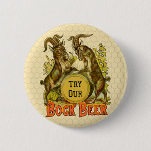 Badge Rond 5 Cm Chèvres Bock Bière Publicité