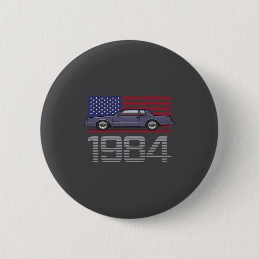 Badge Rond 5 Cm Chevrolet Monte Carlo Blue 1984  (Devant)
