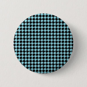 Badge Rond 5 Cm Chevron Checks Sky et Black