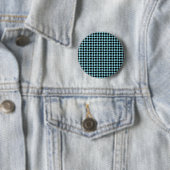 Badge Rond 5 Cm Chevron Checks Sky et Black (En situation)