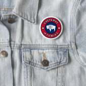 Badge Rond 5 Cm Cheyenne Wyoming (En situation)