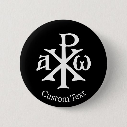 Badge Rond 5 Cm Chi Rho Christogram (Devant)