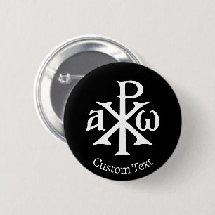 Badge Rond 5 Cm Chi Rho Christogram