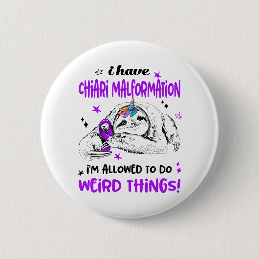Badge Rond 5 Cm Chiari Mois de sensibilisation à la malformation C (Devant)