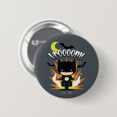 Badge Rond 5 Cm Chibi Batman Batcycle (Devant & derrière)