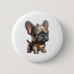 Badge Rond 5 Cm Chibi French Bulldog
