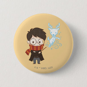 Badge Rond 5 Cm Chibi HARRY POTTER™ Patronus