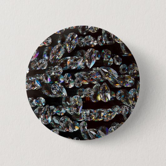 Badge Rond 5 Cm Chic Black Diamond Chrystal Cadeaux Motifs Abstrai (Devant)
