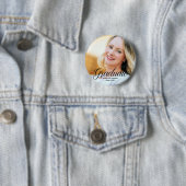 Badge Rond 5 Cm Chic Graduate Photo Custom 2023 Graduation (En situation)