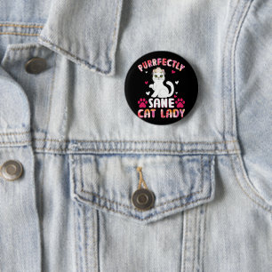 Badge Rond 5 Cm Chic Lady Chat, Chat Lady, Chat Lady