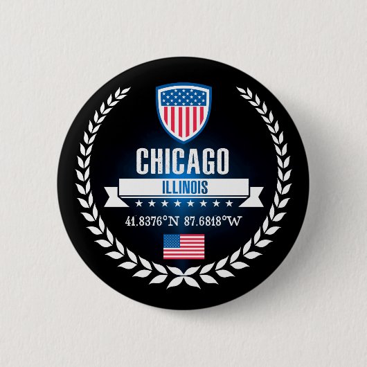 Badge Rond 5 Cm Chicago (Devant)
