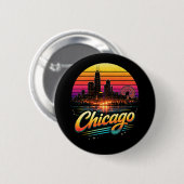 Badge Rond 5 Cm Chicago (Devant & derrière)