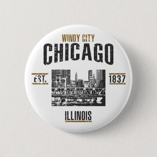 Badge Rond 5 Cm Chicago (Devant)