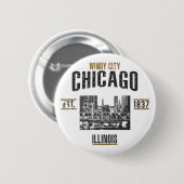 Badge Rond 5 Cm Chicago (Devant & derrière)