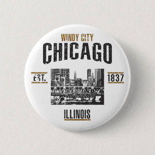 Badge Rond 5 Cm Chicago