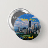 Badge Rond 5 Cm Chicago absente (Devant & derrière)