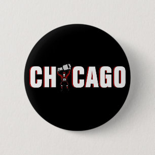 Badge Rond 5 Cm Chicago Blackhawks : Champions de la Coupe Stanley
