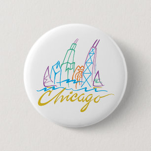 BADGE ROND 5 CM CHICAGO-EMB